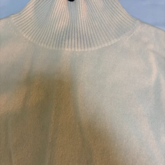 Banana Republic Cashmere Cream Mock neck Pullover Sweater Sz S NWT - Picture 7 of 11